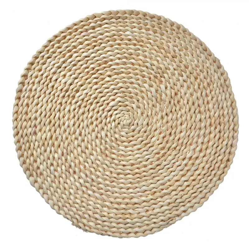 Slaměná kruhová podložka jednoduchá Brechje – 38 cm