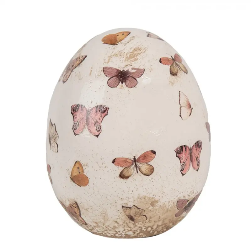Dekorace keramické vajíčko s motýlky Butterfly Paradise M – 10x12 cm