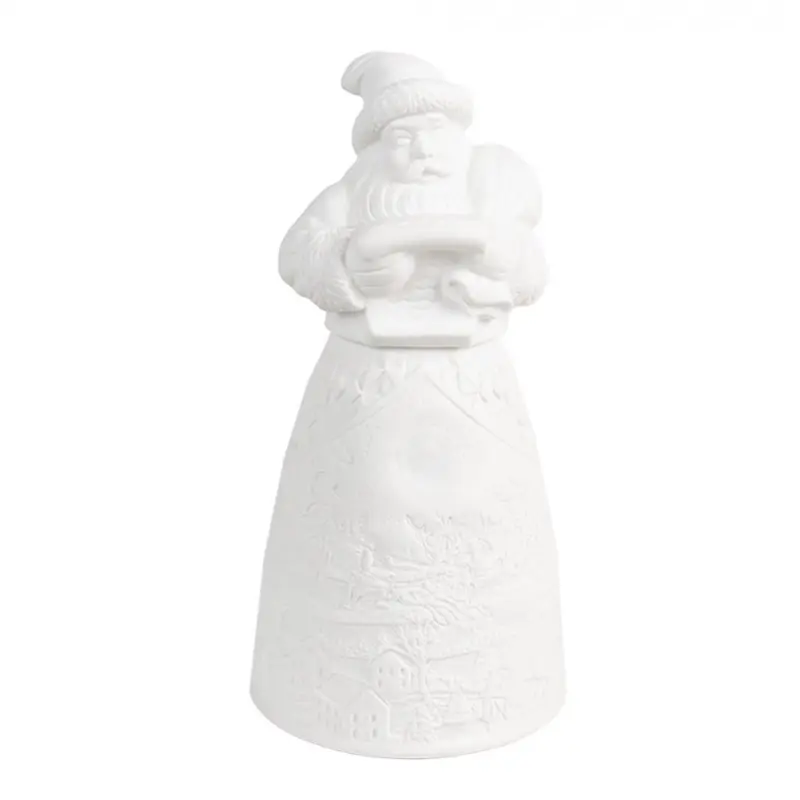 Porcelánová vánoční dekorace s LED světýlky Santa Claus I – 9x19 cm