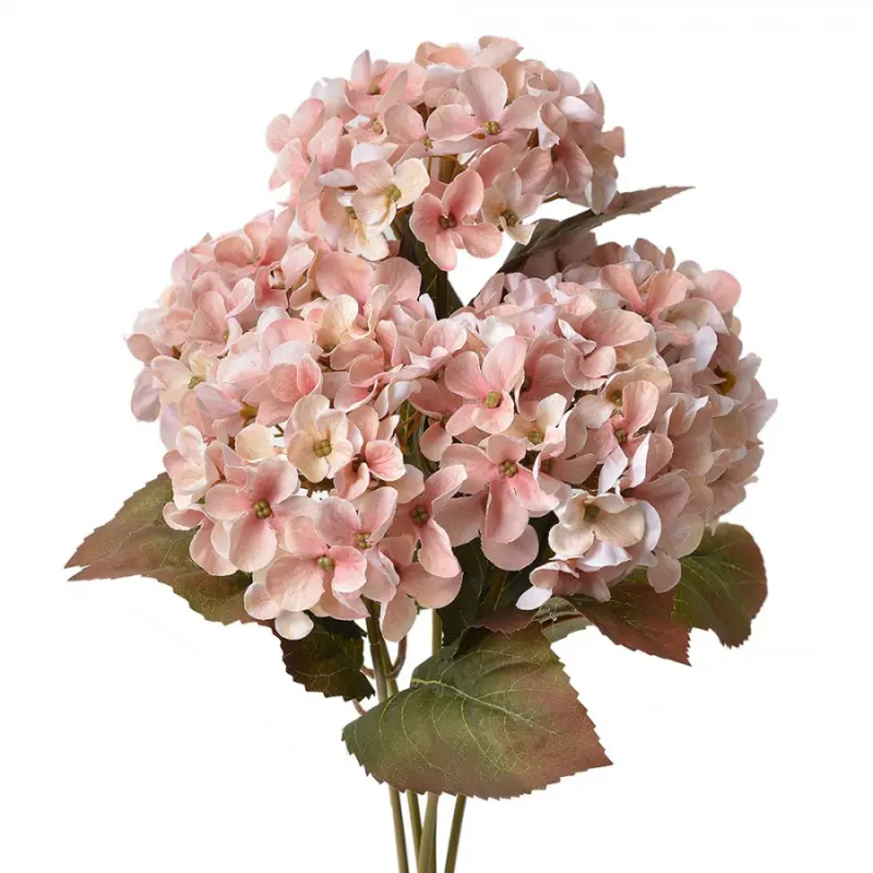 Umělá květina růžová hortenzie – 44 cm