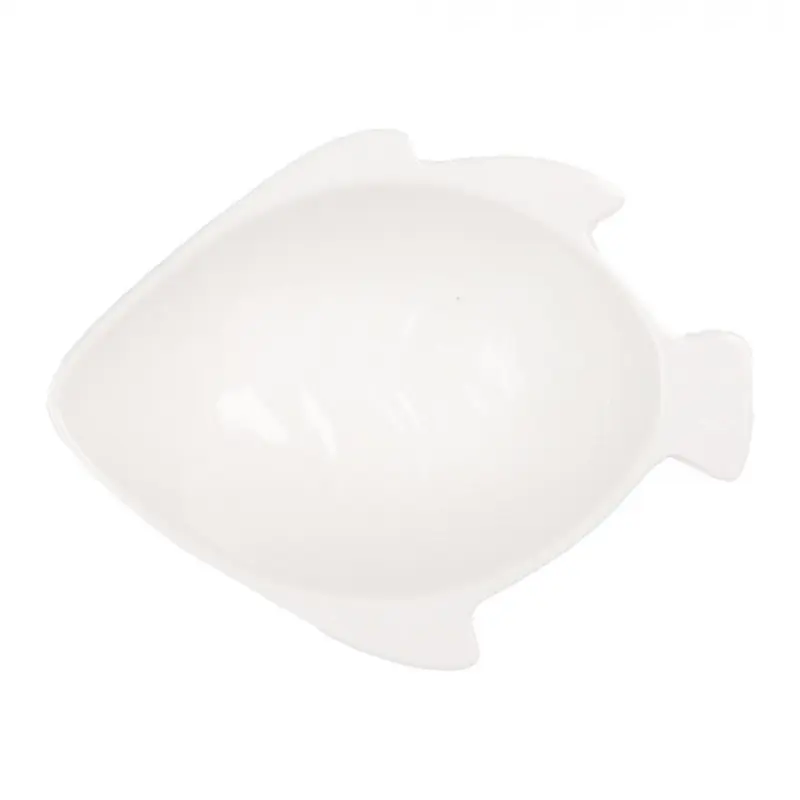 Malá bílá porcelánová mistička ve tvaru ryby – 75 ml