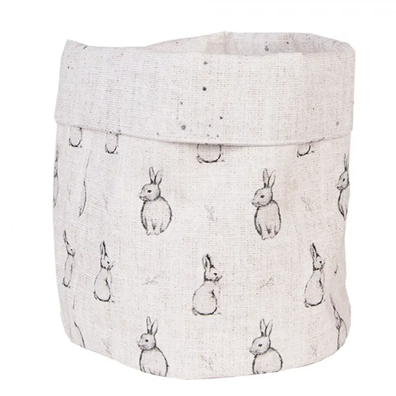 Bavlněný košík na pečivo s králíčky Bunny Buddies – 15x16 cm