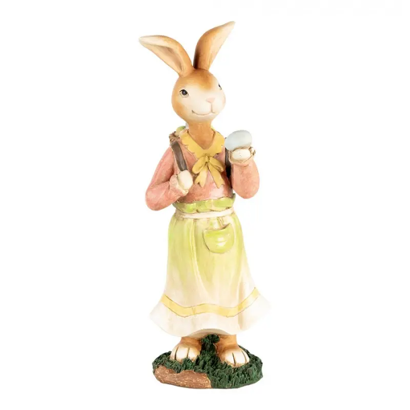 Velikonoční dekorace velká králičí slečna nesoucí vajíčka – 33 cm