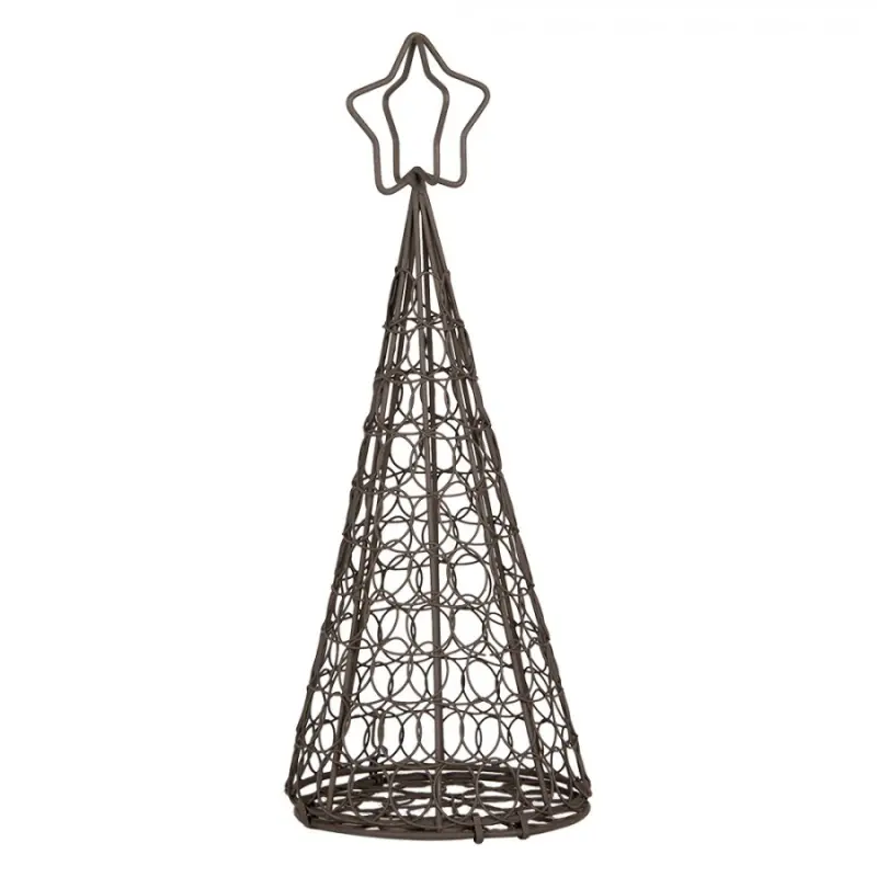 Drátěná dekorace vánoční stromek s hvězdou Filaire – 13x32 cm