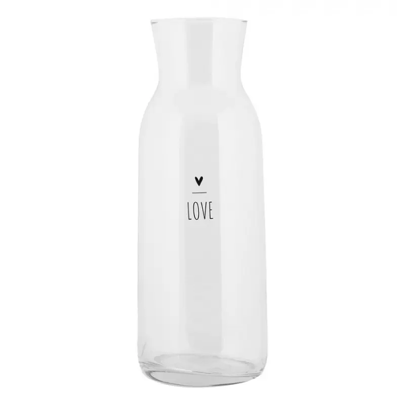 Skleněná karafa na vodu se vzorem srdce Love – 1000 ml