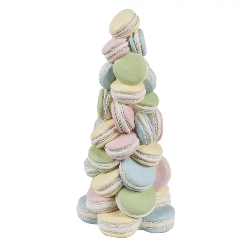 Barevná dekorace věž z makronek - Ø 12*25 cm Clayre & Eef