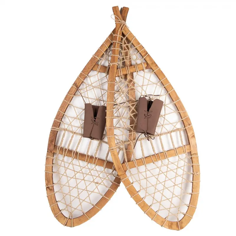 Hnědá antik dekorace sněžnice Snowshoes Vintage - 106*39*8 cm Clayre & Eef