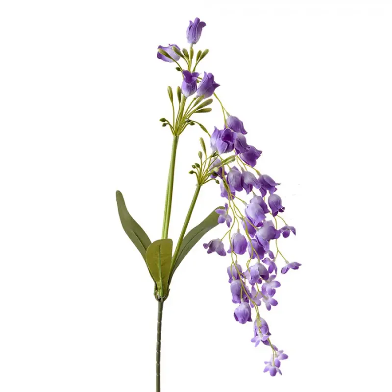 Umělá rostlina fialové zvonečky s listy – 80 cm