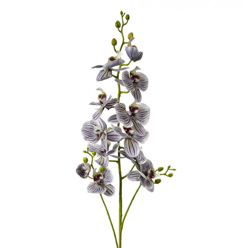 Umělá rostlina fialová žíhaná orchidej – 116 cm