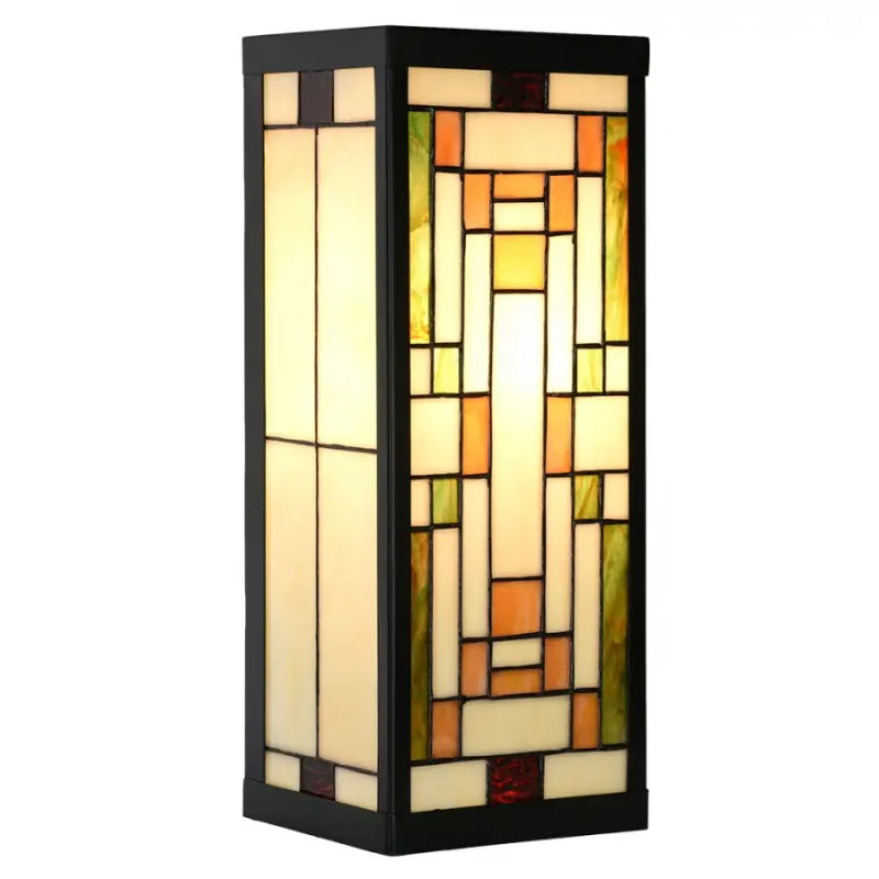 Nástěnné světlo Tiffany v art deco stylu Theodorus – 14x16x40 cm