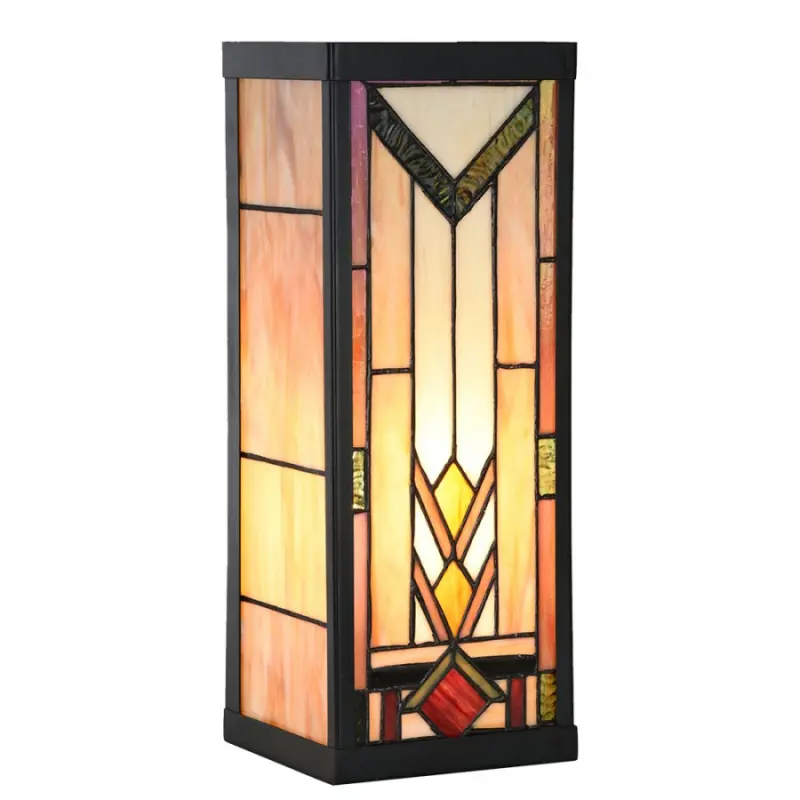 Nástěnné světlo Tiffany v art deco stylu Theresia – 14x16x40 cm