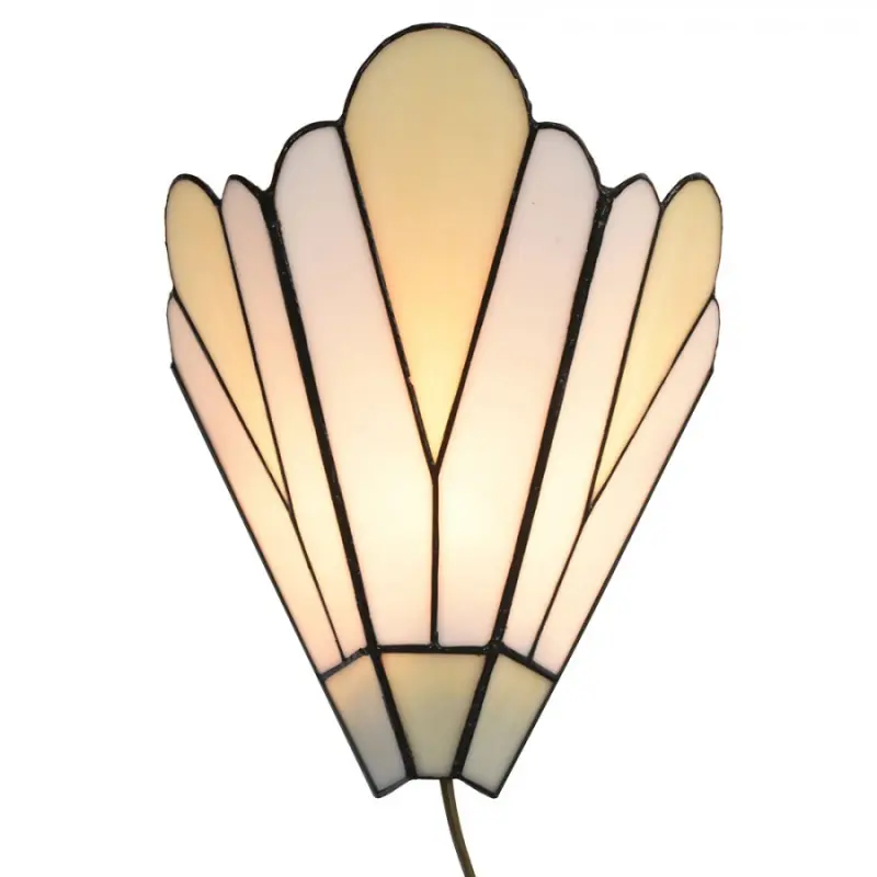 Nástěnné světlo Tiffany v art deco stylu Liealia – 20x10x29 cm