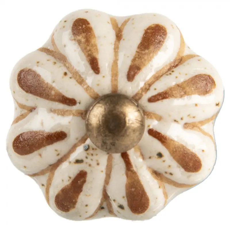 Béžová keramická úchytka Nicola IV – 4x3 cm