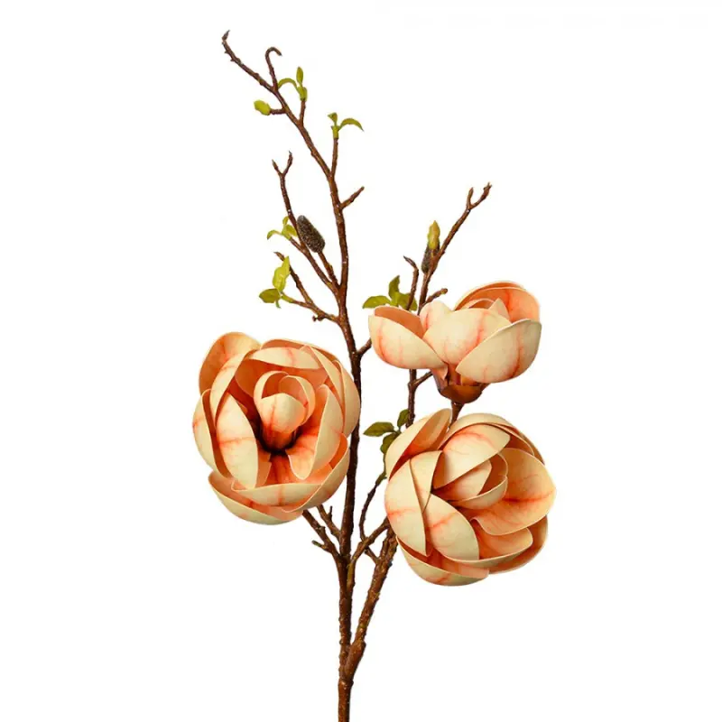 Oranžová umělá rostlina magnolie – 106 cm