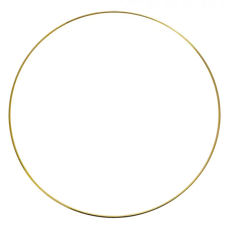Zlatý kovový dekorační kruh – 40 cm