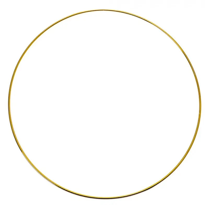 Zlatý kovový dekorační kruh – 30 cm