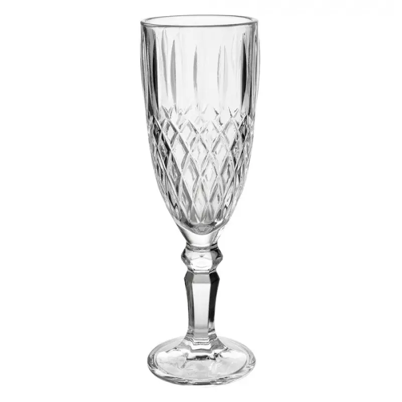 Broušená sklenice na šampaňské / prosecco – 150 ml