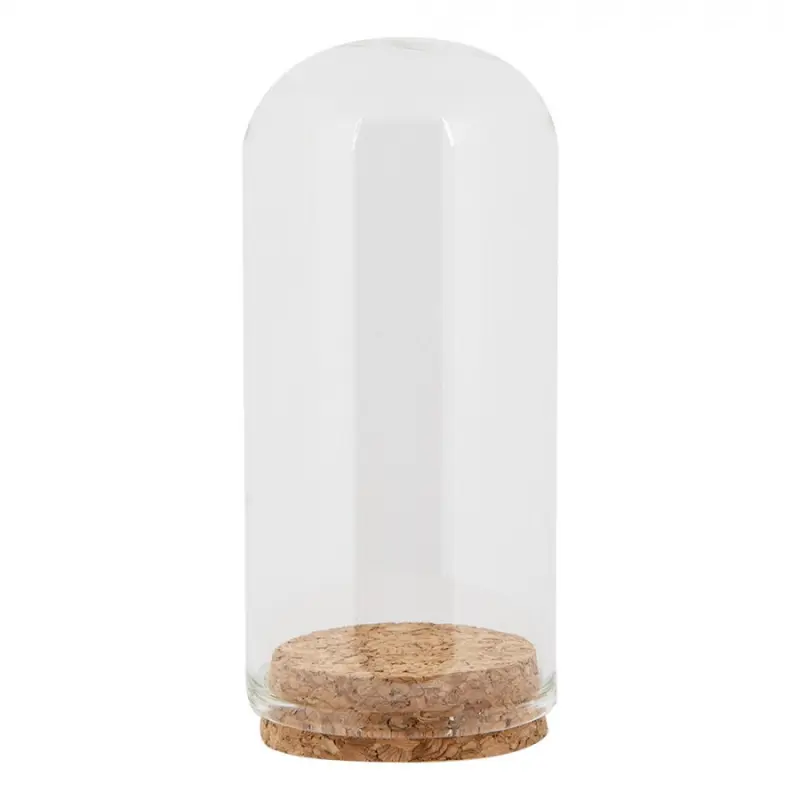 Skleněný poklop s korkovým podstavcem Aart – 5x10 cm