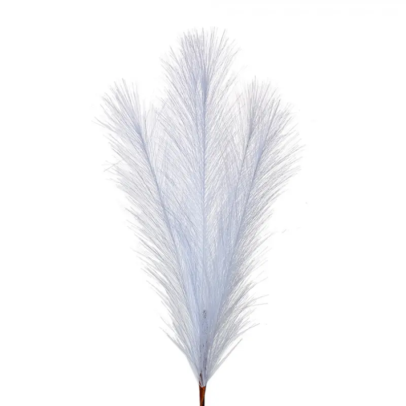 Bílá umělá rostlina střapatá travina – 72 cm