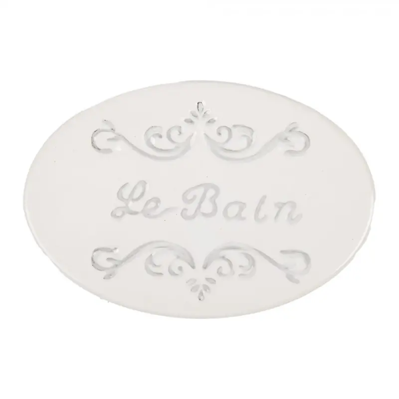 Keramická miska na mýdlo s reliéfem Le Bain – 13x9x3 cm 42x38x58