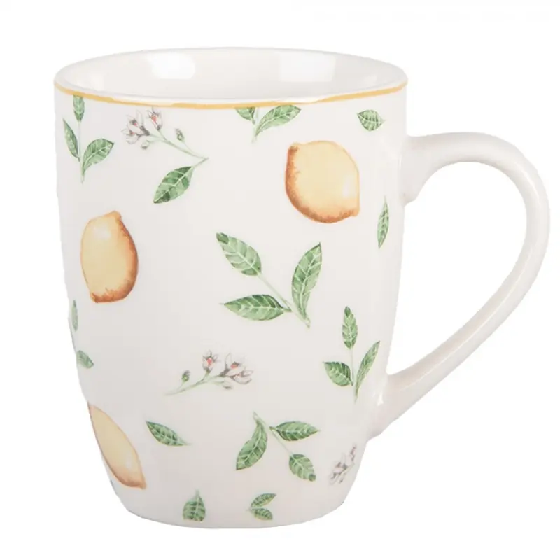 Porcelánový hrnek s citrony Lemons &amp; Leafs – 350 ml