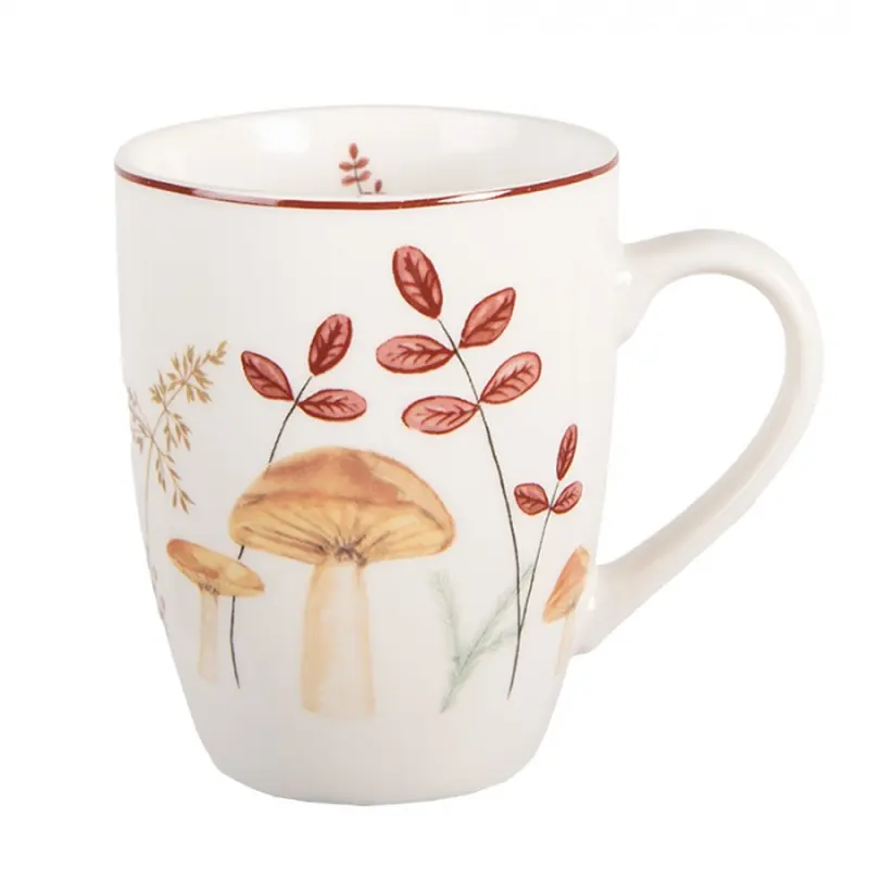 Porcelánový hrnek s podzimním motivem přírody a houbiček Little Fall Jewels – 350 ml