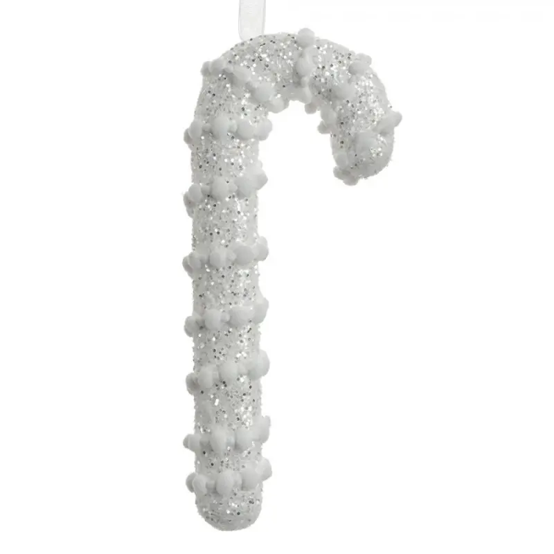 Vánoční závěsná ozdoba stříbrná cukrová hůlka Candy Cane – 17 cm