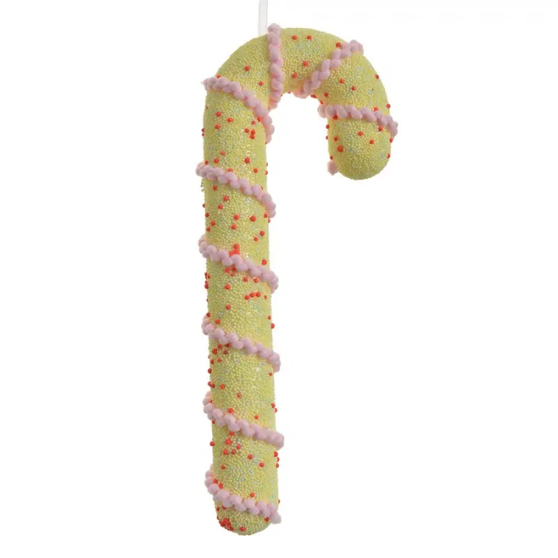 Vánoční závěsná ozdoba pastelová cukrová hůlka Candy Cane – 10x3x26 cm