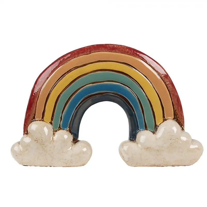 Keramický květináč ve tvaru duhy Rainbow - 26*9*16 cm Clayre & Eef