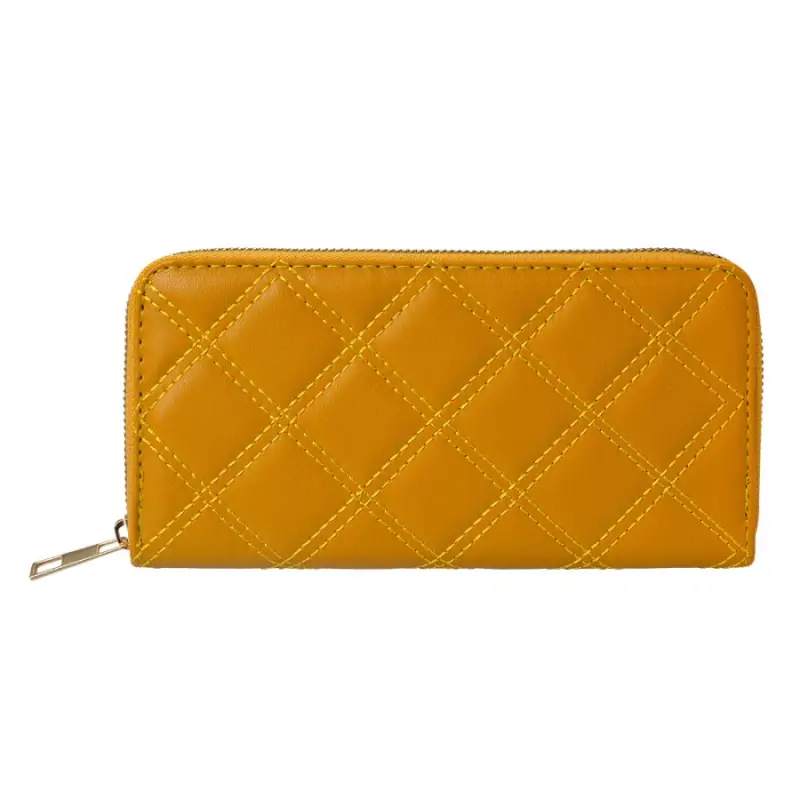 Žlutá peněženka s kosočtverci Monari – 19x9 cm
