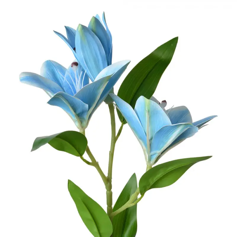 Velká umělá květina modrá lilie – 71 cm