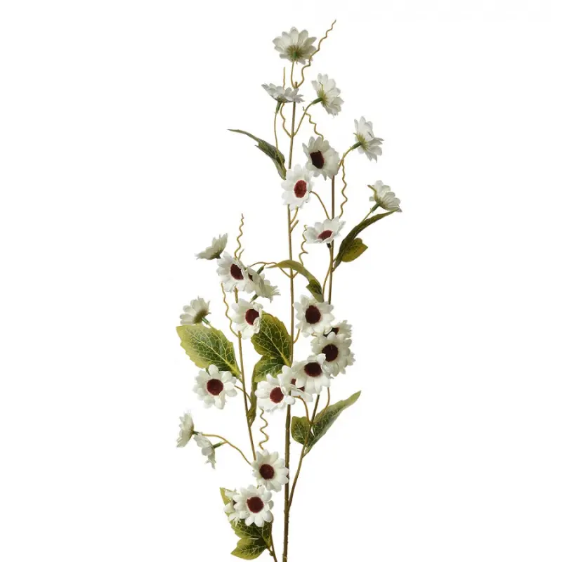 Velká umělá květina bílá pomněnka – 107 cm
