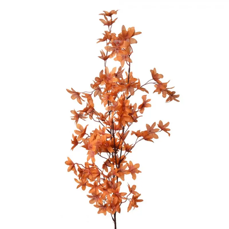 Velká umělá květina oranžová magnolie hvězda – 112 cm