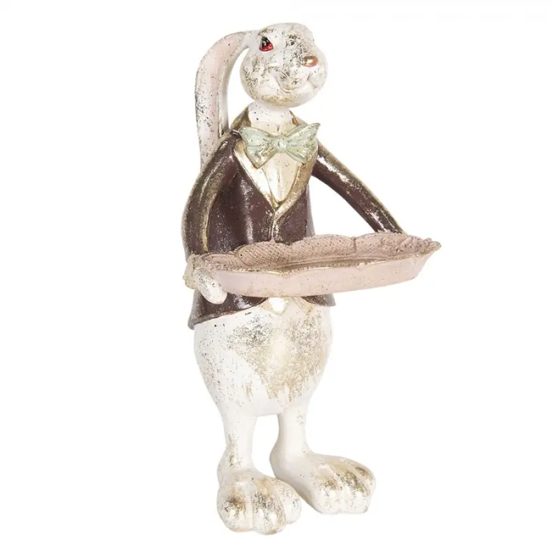 Socha králíčka nesoucího tác – 30 cm