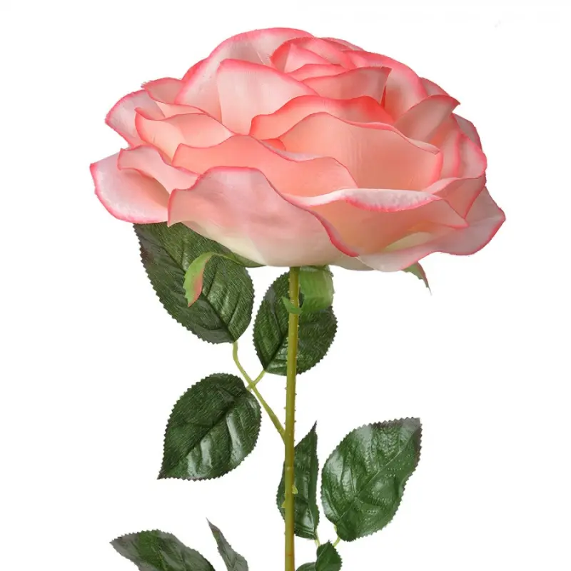 Velká umělá květina růžová růže – 75 cm