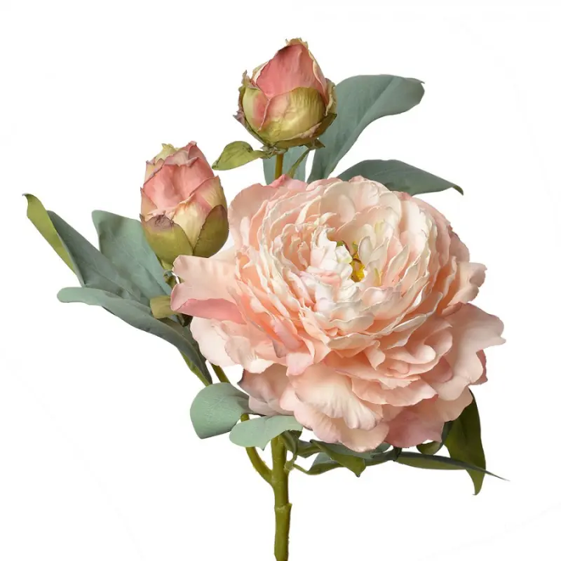 Umělá květina růžová pivoňka Queenie - 62 cm