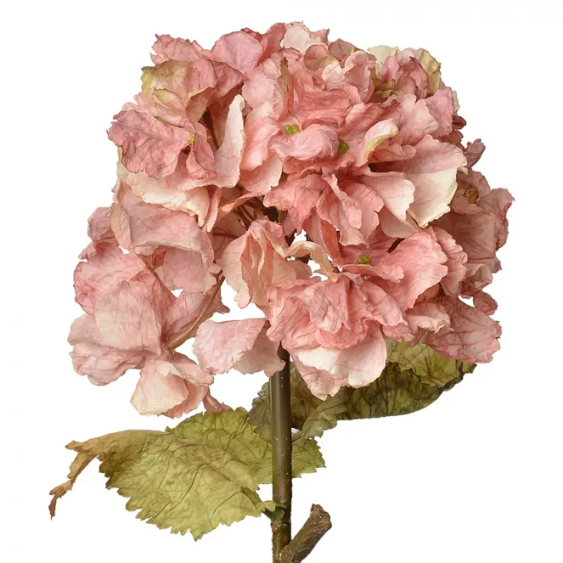 Umělá květina růžová hortenzie Paula - 55 cm