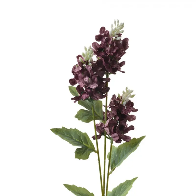 Umělá květina červená větvička vlčích bobů - 71 cm