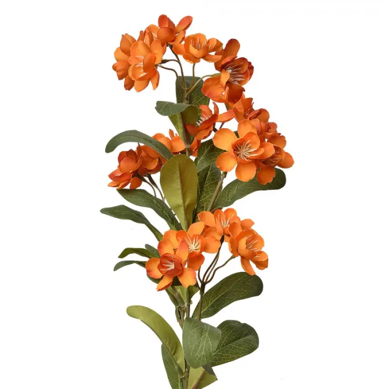 Umělá květina oranžová plumérie - 70 cm