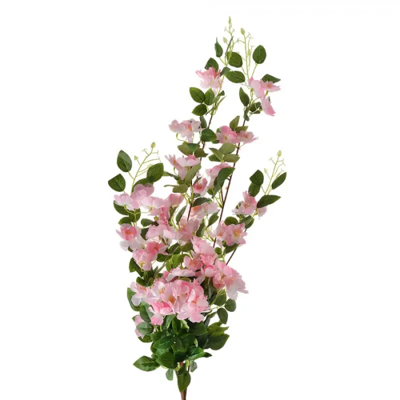 Umělá květina růžová větvička třešeň Helene - 88 cm