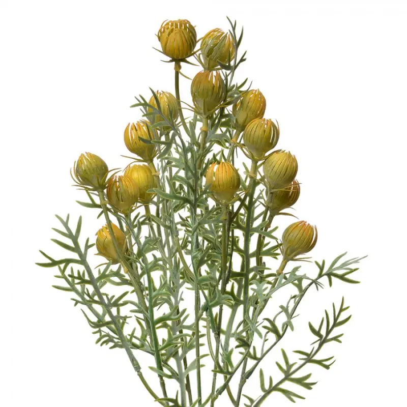 Umělá květina žlutá Love in a mist - 47 cm