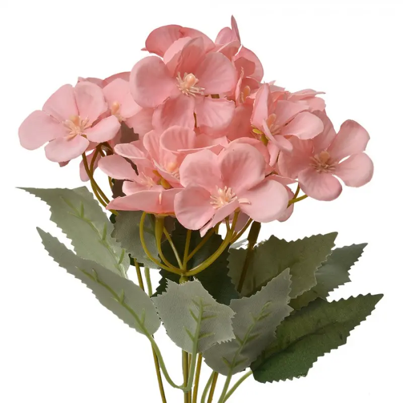 Umělá květina kytice růžových violek – 30 cm