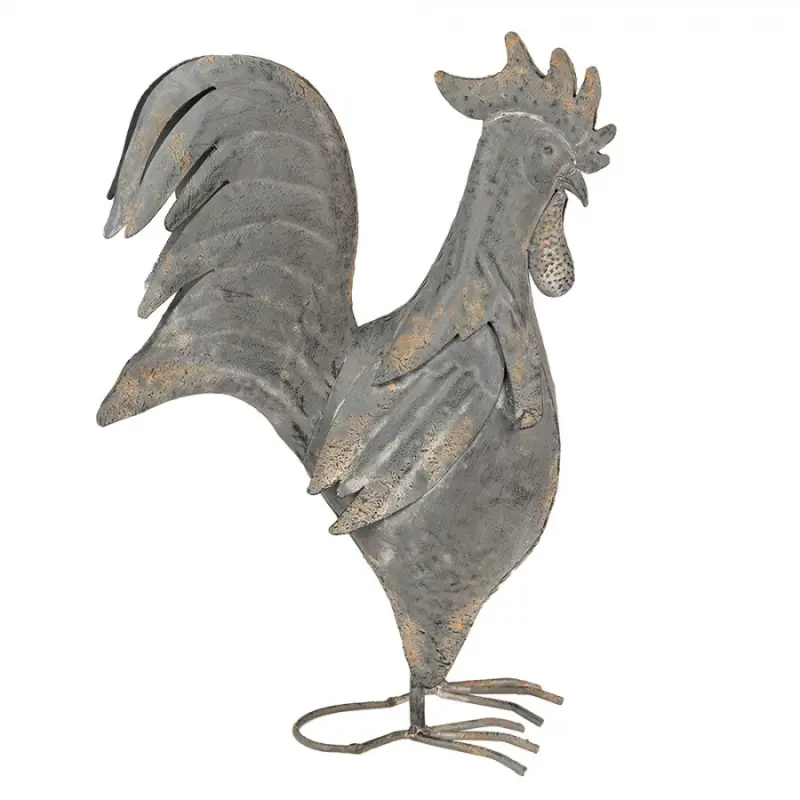 Kovová zahradní dekorace kohout – 30x14x40 cm
