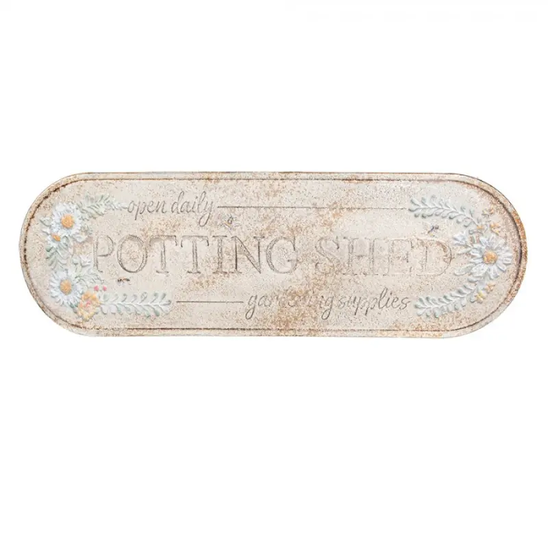 Velká kovová cedule na zahradní kůlnu Potting Shed – 76x24 cm