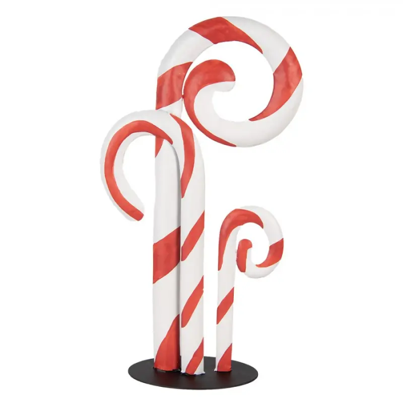 Vánoční dekorace tři peprmintová lízátka Candy cane – 24x11x46 cm