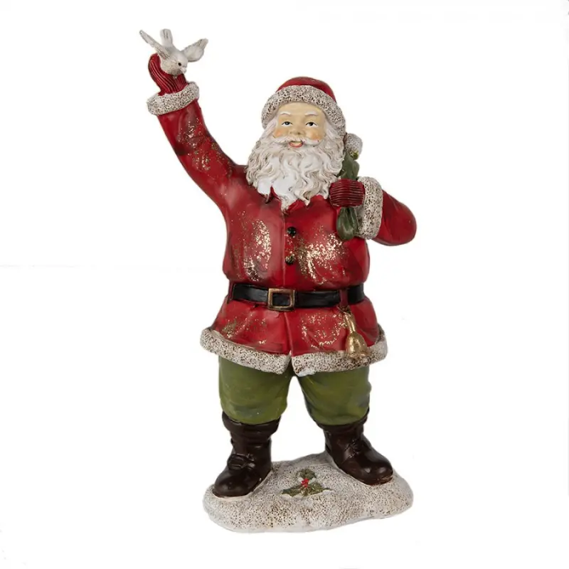 Figurka Santa Clause s hrdličkou – 13x10x23 cm