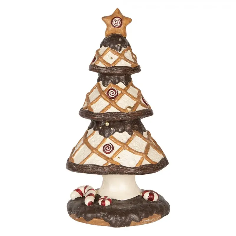 Vánoční dekorace figurka velkého stromečku s polevou II. – 22x43 cm