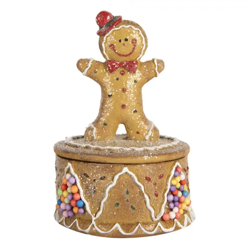 Vánoční dekorace figurka veselého perníkového panáčka – 7x11 cm