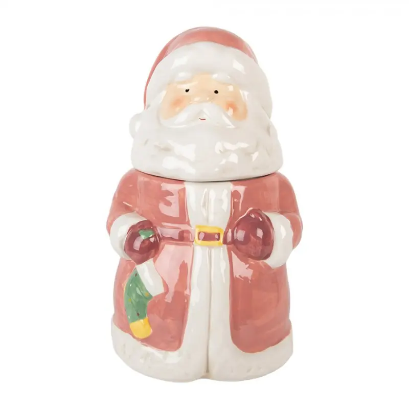 Keramická dóza Santa Claus - Ø 15*26 cm Clayre & Eef