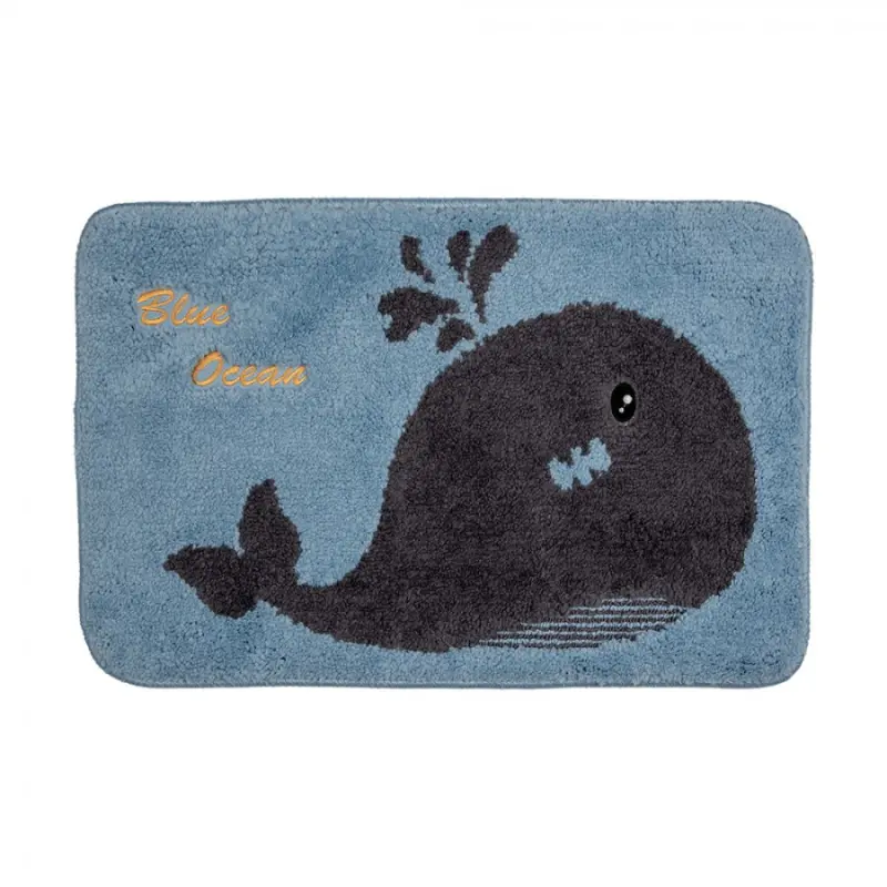 Koupelnová předložka s velrybou Blue Ocean – 58x38x1 cm